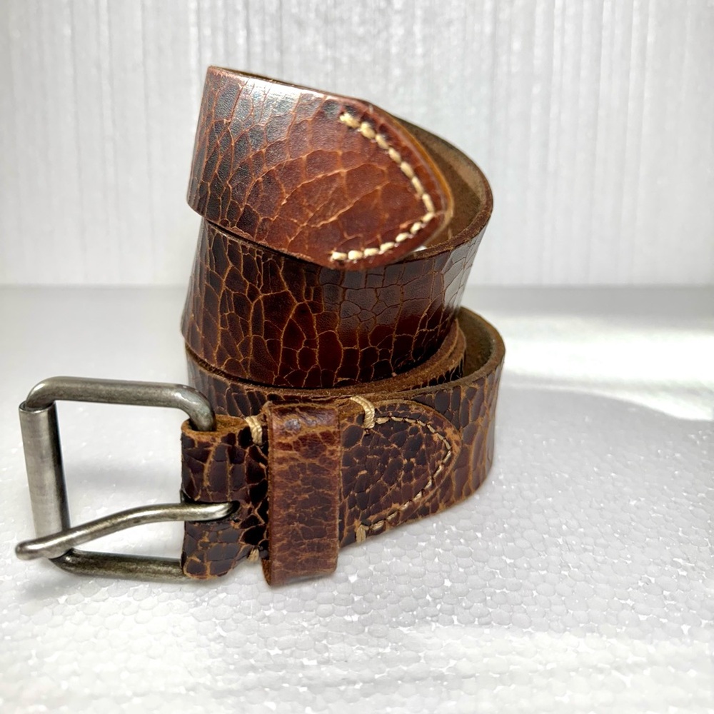 Men's Brown Leather Belt Fossil Genuine Leather